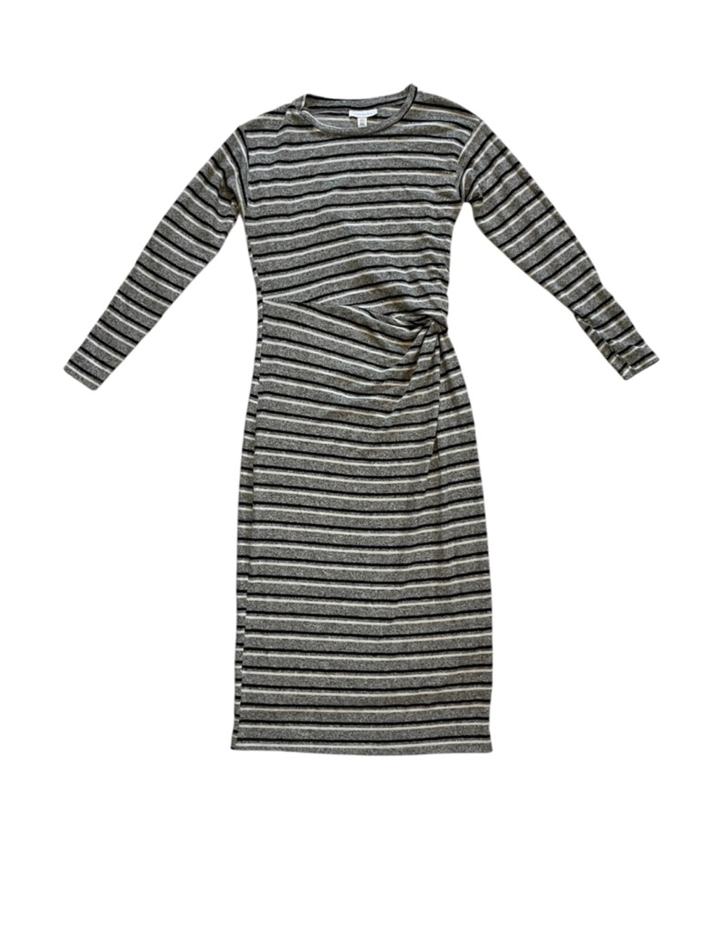 Topshop Medium Striped Sweater Dress, Stretchy Bodycon, knot Waist